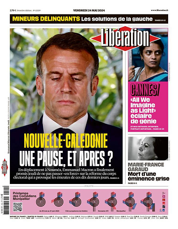 Libération du Vendredi 24 Mai 2024