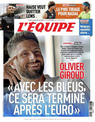 L’equipe du Vendredi 24 Mai 2024