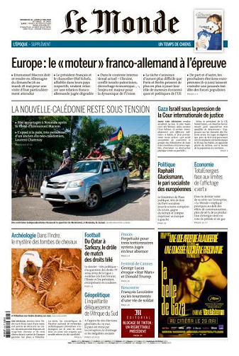 Le Monde du Dimanche 26 et Lundi 27 Mai 2024