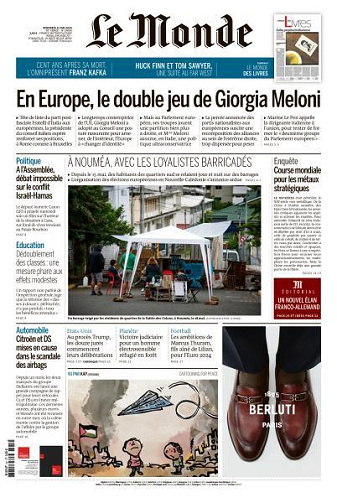 Le Monde du Vendredi 31 Mai 2024