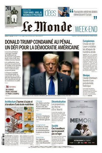 Le Monde du Samedi 1er Juin 2024
