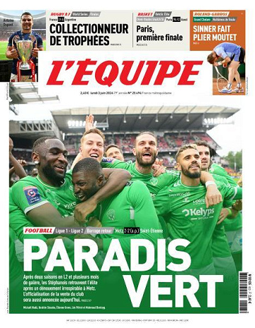 L’equipe du Lundi 3 Juin 2024