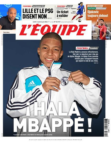 L’equipe du Mardi 4 Juin 2024