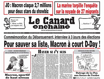 Le Canard Enchaîné du 5 juin 2024