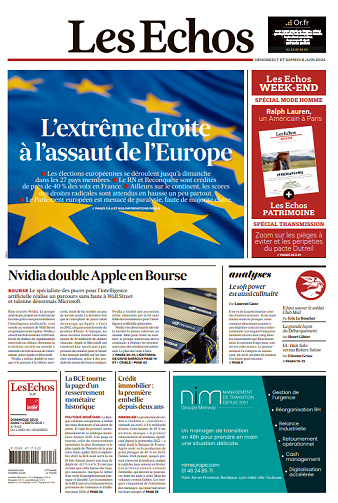 Les Echos du Vendredi 7 et Samedi 8 Juin 2024