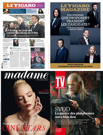 Pack Le Figaro et ses 3 suppléments - Vendredi 7 Juin 2024