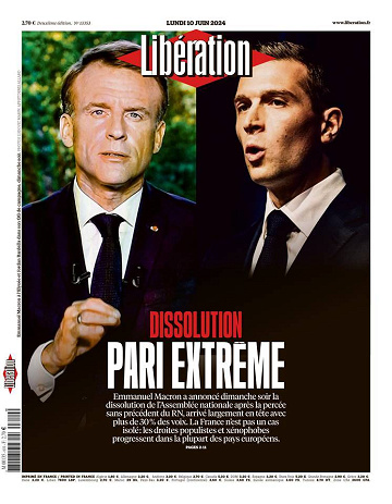 Libération du Lundi 10 Juin 2024
