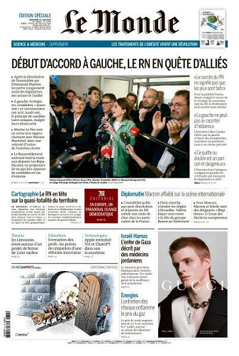 Le Monde du Mercredi 12 Juin 2024