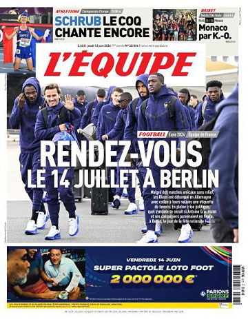 L’equipe du Jeudi 13 Juin 2024
