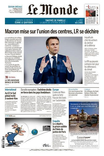 Le Monde du Vendredi 14 Juin 2024