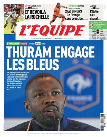 L’equipe du Dimanche 16 Juin 2024