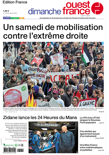 Ouest-France Édition France du Dimanche 16 Juin 2024