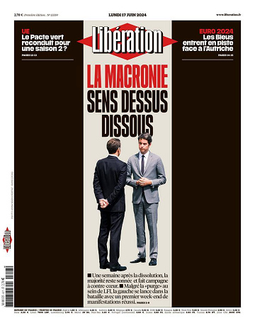 Libération du Lundi 17 Juin 2024