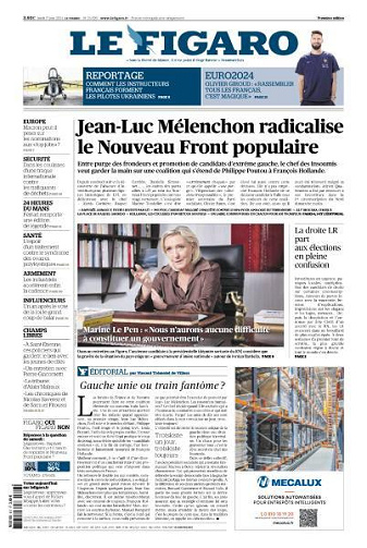 Le Figaro du Lundi 17 Juin 2024