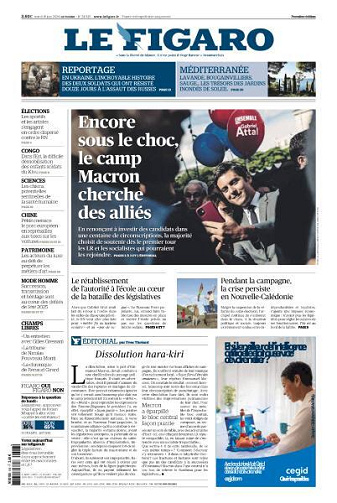 Le Figaro du Mardi 18 Juin 2024