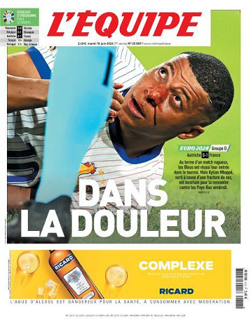 L’equipe du Mardi 18 Juin 2024