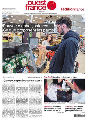 Ouest-France Édition France du Mercredi 19 Juin 2024