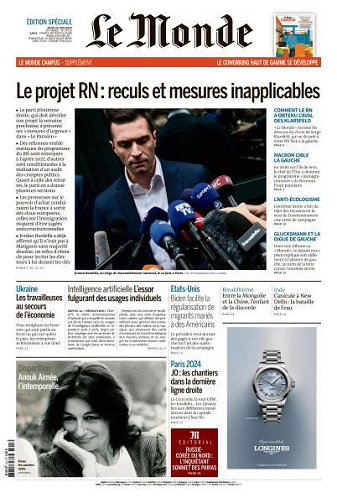 Le Monde du Jeudi 20 Juin 2024