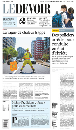 Le Devoir du Mercredi 19 juin 2024