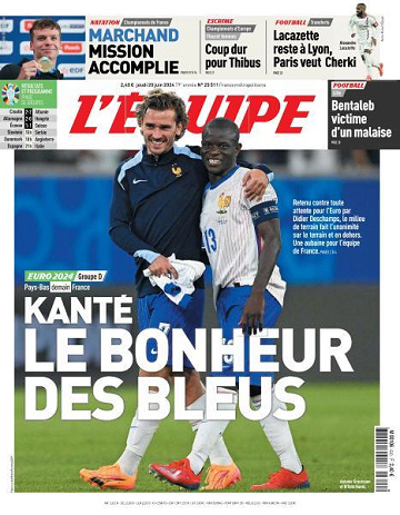 L’equipe du Jeudi 20 Juin 2024