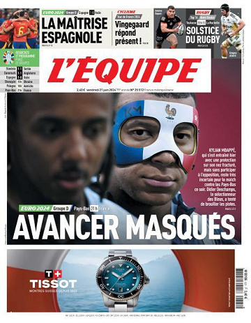 L’equipe du Vendredi 21 Juin 2024