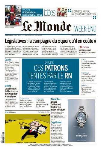Le Monde du Samedi 22 Juin 2024