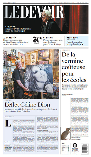 Le Devoir du Vendredi 21 juin 2024