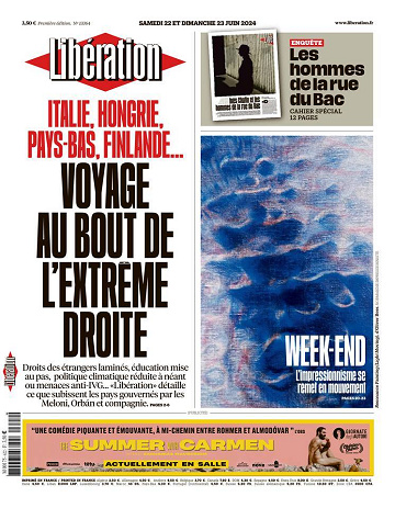 Libération du Samedi 22 et Dimanche 23 Juin 2024