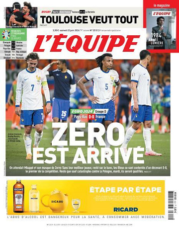 L’equipe du Samedi 22 Juin 2024