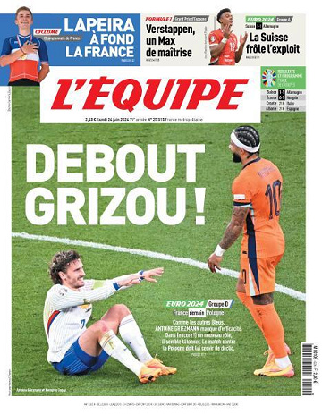 L’equipe du Lundi 24 Juin 2024