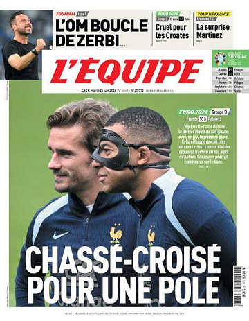 L’equipe du Mardi 25 Juin 2024