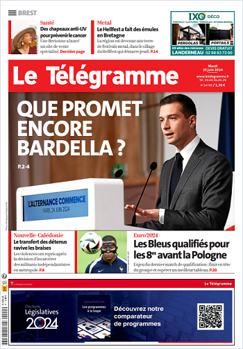 Le Télégramme (5 Éditions) Du Mardi 25 Juin 2024