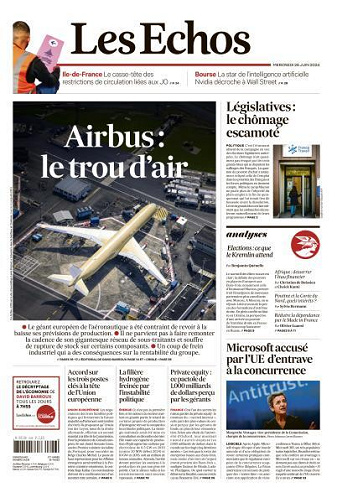Les Echos du Mercredi 26 Juin 2024