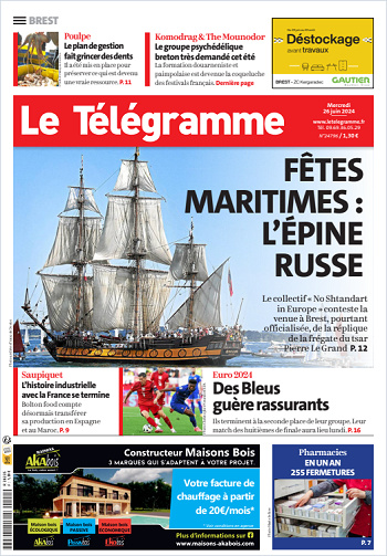 Le Télégramme (7 Éditions) Du Mercredi 26 Juin 2024