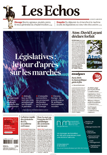Les Echos du Jeudi 27 Juin 2024