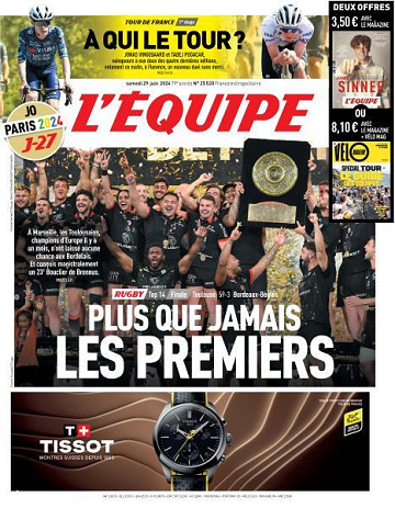 L’equipe du Samedi 29 Juin 2024