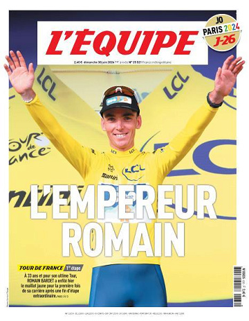 L’equipe du Dimanche 30 Juin 2024