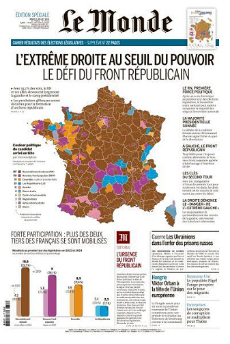 Le Monde du Mardi 2 Juillet 2024