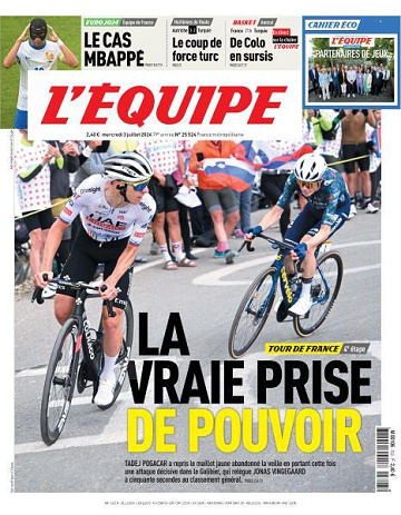 L’equipe du Mercredi 3 Juillet 2024