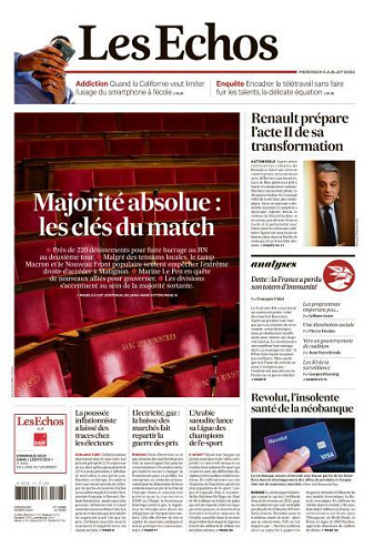 Les Echos du Mercredi 3 Juillet 2024