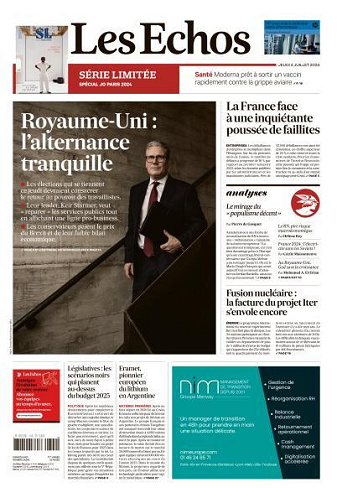 Les Echos du Jeudi 4 Juillet 2024