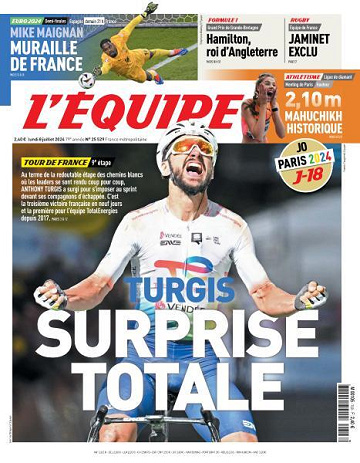 L’equipe du Lundi 8 Juillet 2024