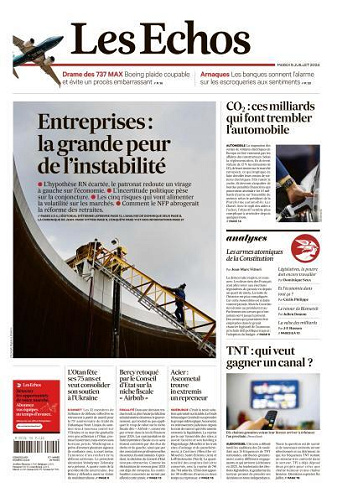 Les Echos du Mardi 9 Juillet 2024