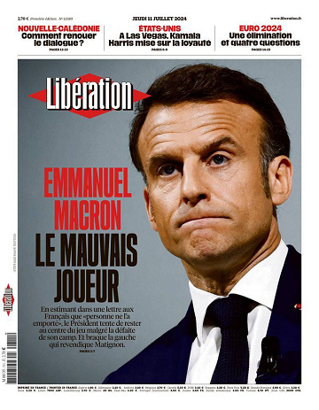 Libération du Jeudi 11 Juillet 2024