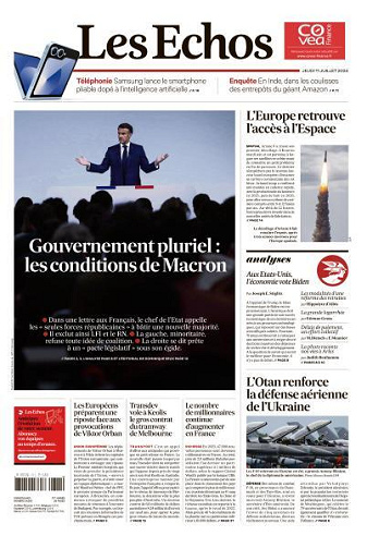 Les Echos du Jeudi 11 Juillet 2024