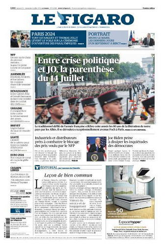 Le Figaro du Samedi 13 et Dimanche 14 Juillet 2024