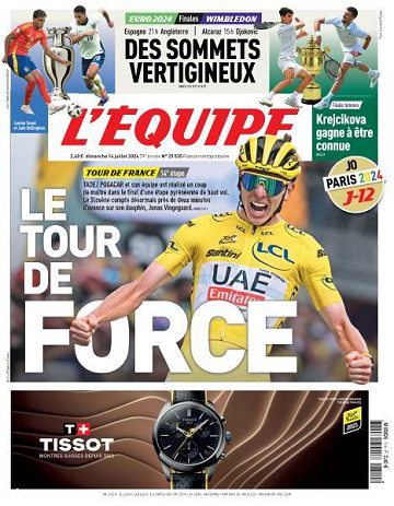 L’equipe du Dimanche 14 Juillet 2024