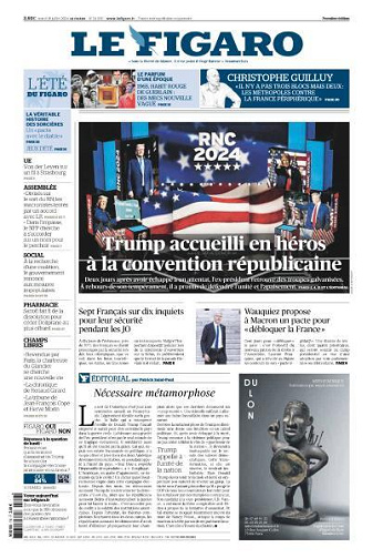Le Figaro du Mardi 16 Juillet 2024