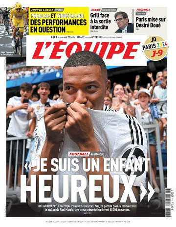 L’equipe du Mercredi 17 Juillet 2024