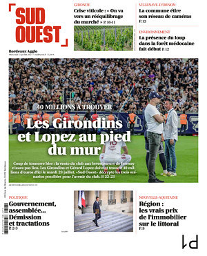 Sud Ouest (10 éditions) du Mercredi 17 Juillet 2024